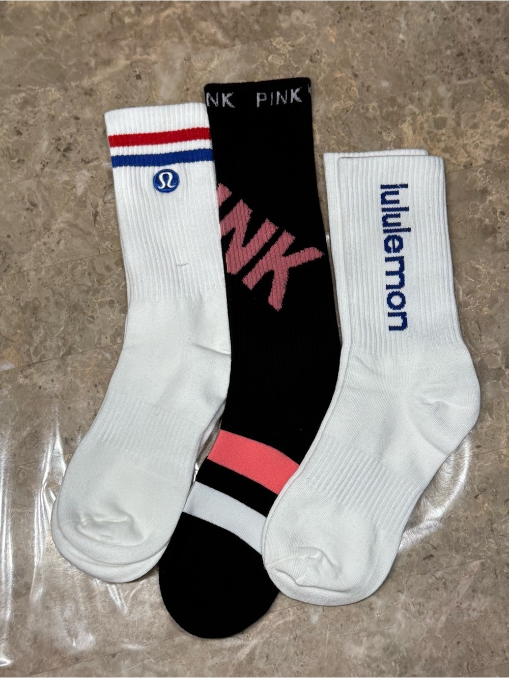 New Women’s Lululemon Athletica Socks and Pink sock set
3 pairs Size Medium - Picture 3 of 5